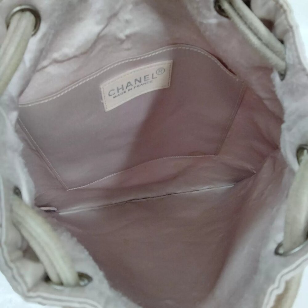 406460AG Chanel Backpack Bag Pink Suede Leather - Picture 6 of 9